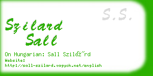 szilard sall business card